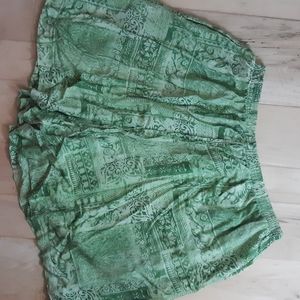 Flowy green shorts